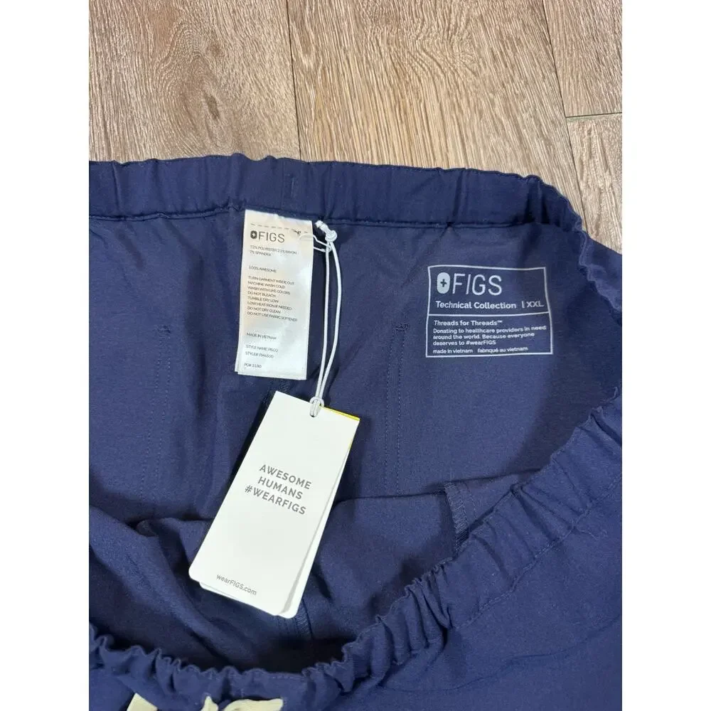 FIGS Men’s Pisco Basic XXL Navy Blue 2XL Scrub Pants #FM4500 PO 3180